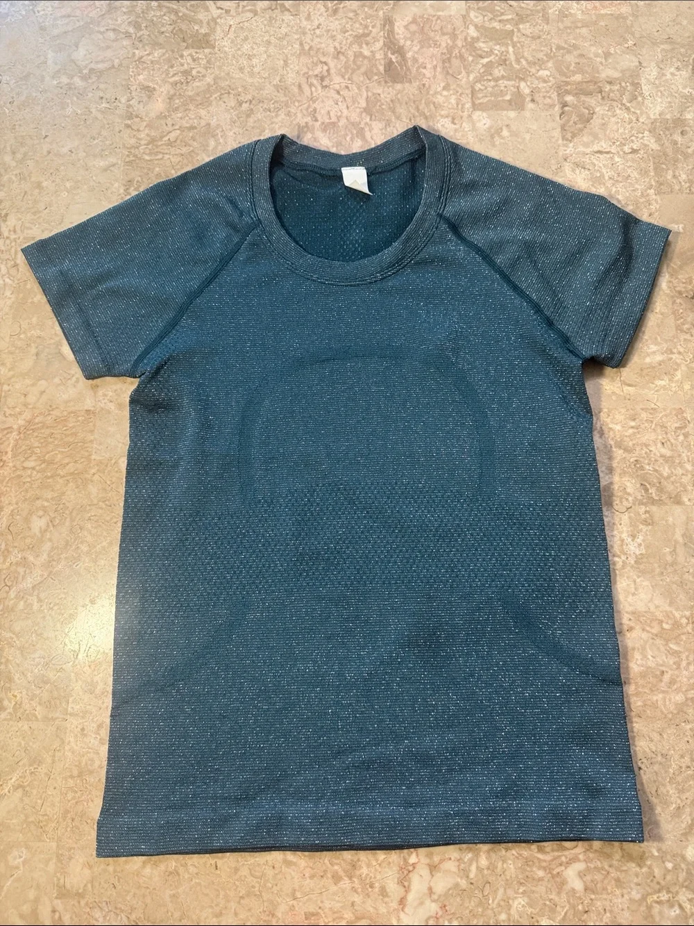 lululemon athletica Teal Swiftly Tech Metallic Short Sleeve Crew